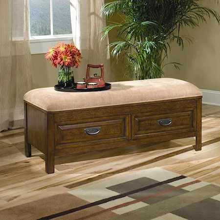 Upholstered Storage Bench with Flip-Top Seat